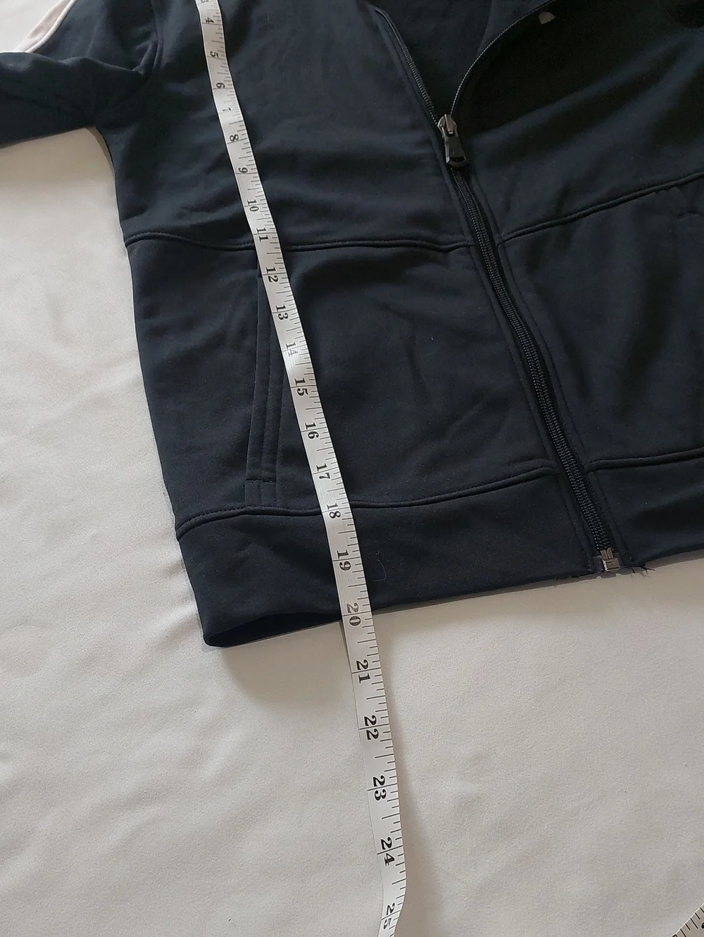 Under Armour Black Jacket with Pale Pink Sleeve Stripes - Kids